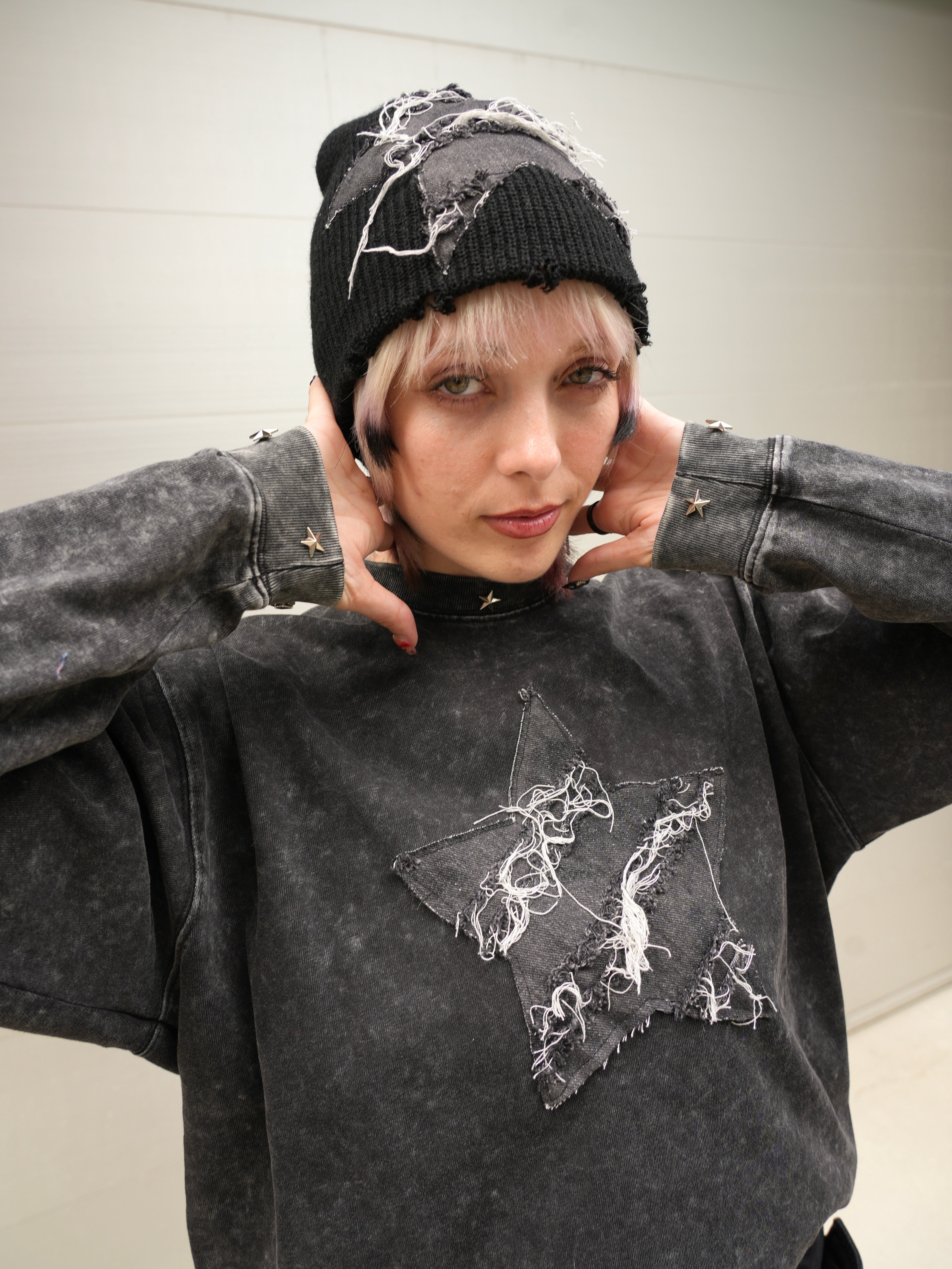 【DESTRUCION9】punk star long tee