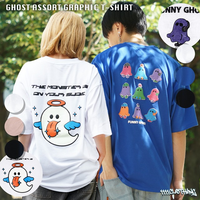 ＼SALE／◆GHOST アソートグラフィック Tシャツ◆wi-189592