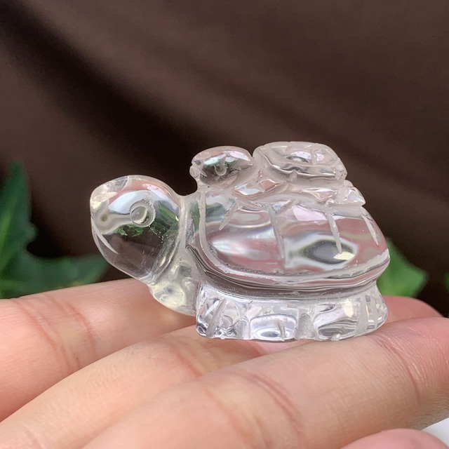 1.透明度高☆親子亀水晶☆