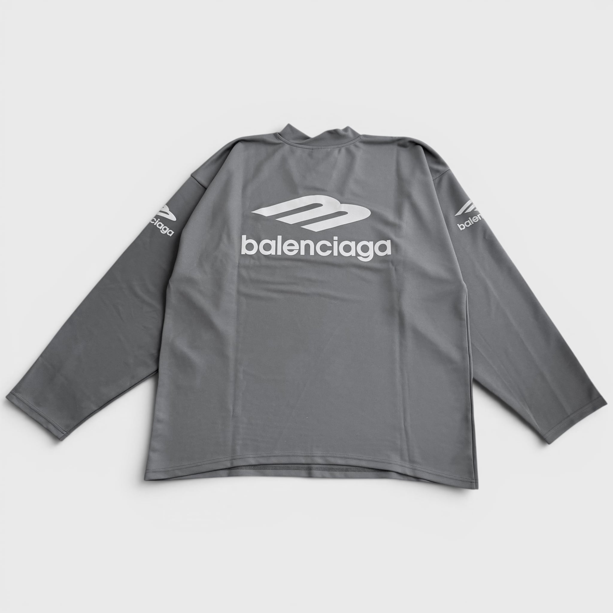 BALENCIAGA 3B Sports Icon Ski Long Sleeve T-Shirt Gray XS | BRAND