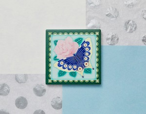 台湾マジョリカタイル　吸水素材コースター「蝴蝶」
