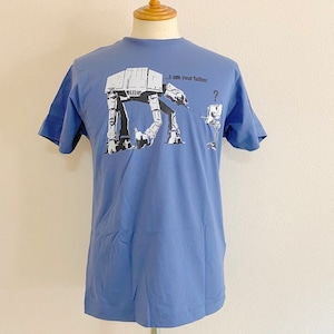 BANKSY T SHIRT - I AM YOUR FATHER　Denim