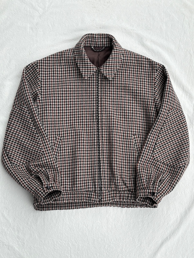 awasa / ガンクラブチェック ジップアップジャケット (BEIGE CHECK)