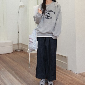 front-embroidery sweatshirt　J00374