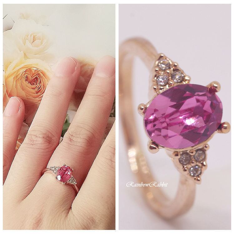 指輪 18K RGP ゴールド ダイヤ CZ 一粒 リング gu1376e | Rainbow Rabbit