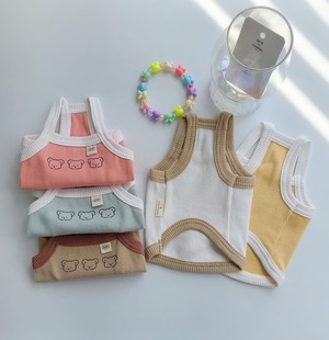 即納【pecoramou select】くまさんトリミングキャミソール