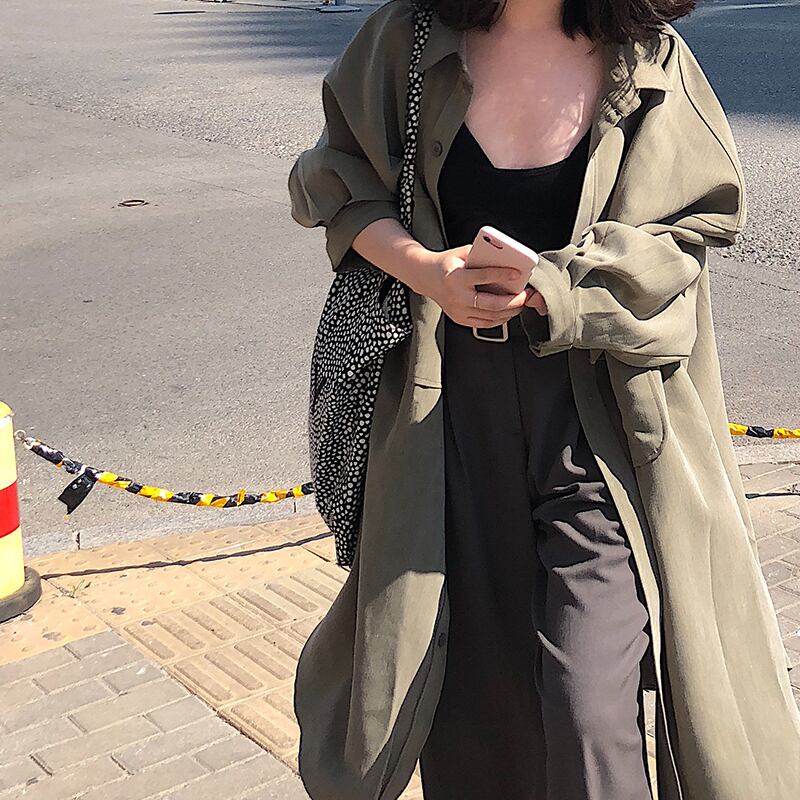 ルーズシャツ レディースサマースタンダード薄手ジャケット ロング レトロ 夏物 YY-ファッション35646425416