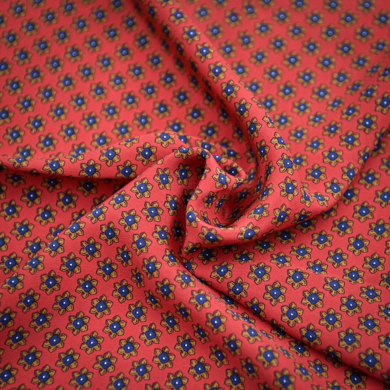 YSL Vintage Silk Scarf (Base col. RED) イブサンローラン シルク