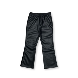 LAST NEST / faux leather track pants
