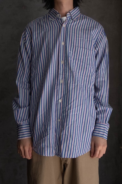 フランス Façonnable ストライプ l/sシャツ 97B