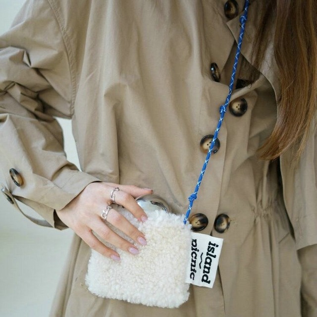 エコシアリング ロープストラップポシェット アイボリー BA00293