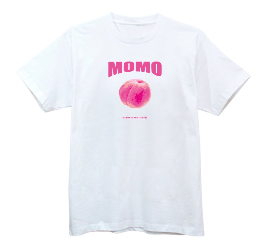 普通にDESIGN 桃ロゴTシャツ(ホワイト) woa-0000 | monkey-farm
