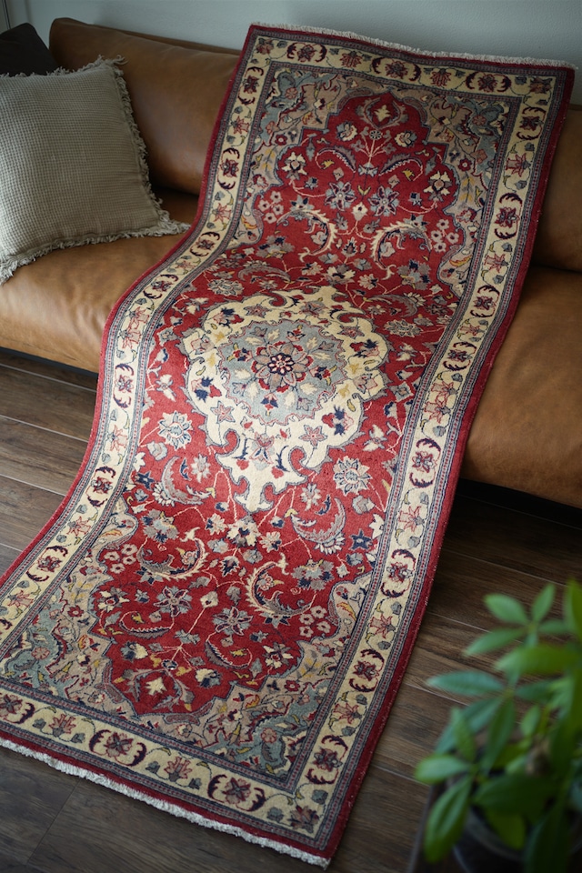 【582】Vintage Persian kashan rug 1970's
