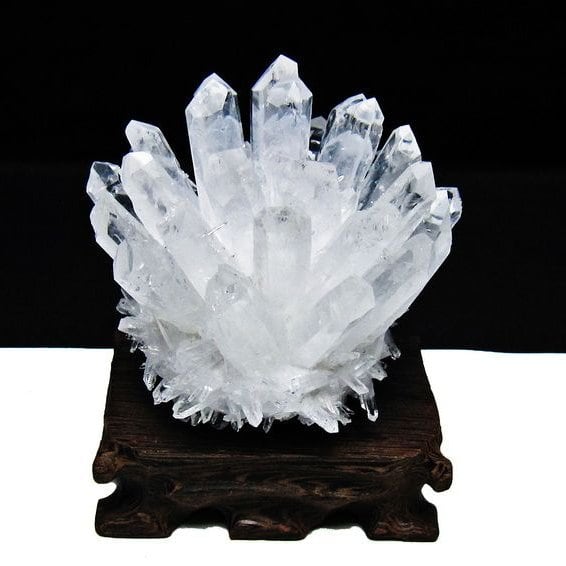 水晶 クラスター 水晶 原石 台座付属 一点物 182-8325