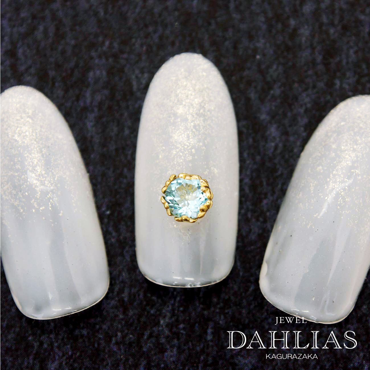 ネイルパーツ ハンドメイドパーツ】ワンポイントｰミル K18 天然ブルー