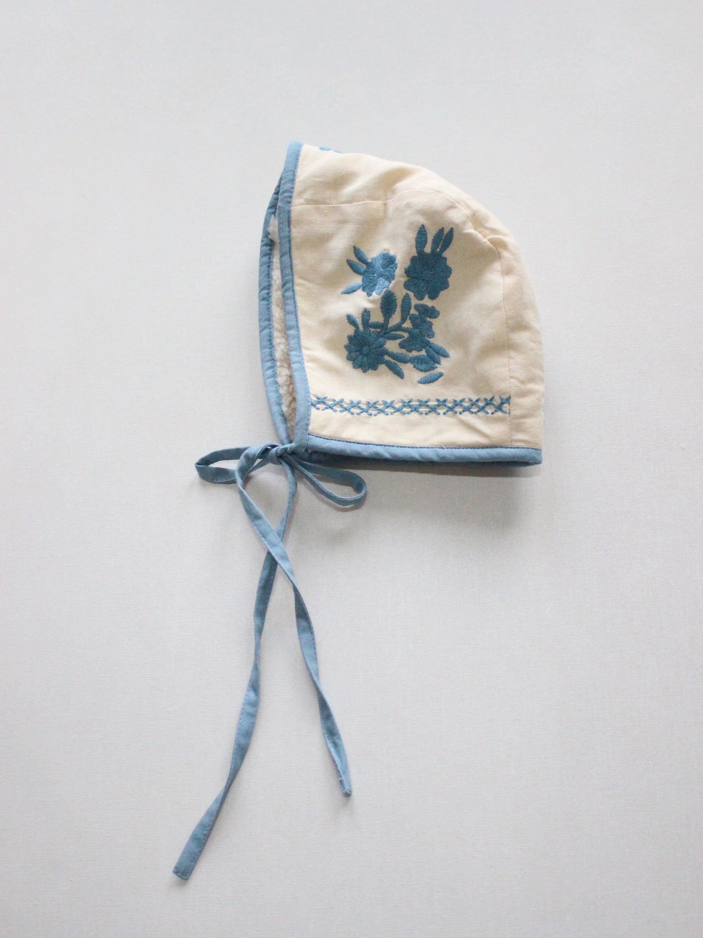 帽子 Apolina JONI BONNET 2years+ Cotton woven embroidered bonnet vintage inspired child