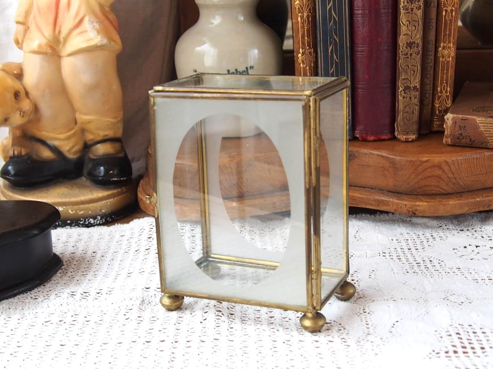 イギリスアンティーク スモールガラスケース ディスプレイケース