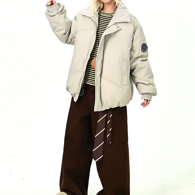 モードスタンドカラーパファージャケット  2col   R01165