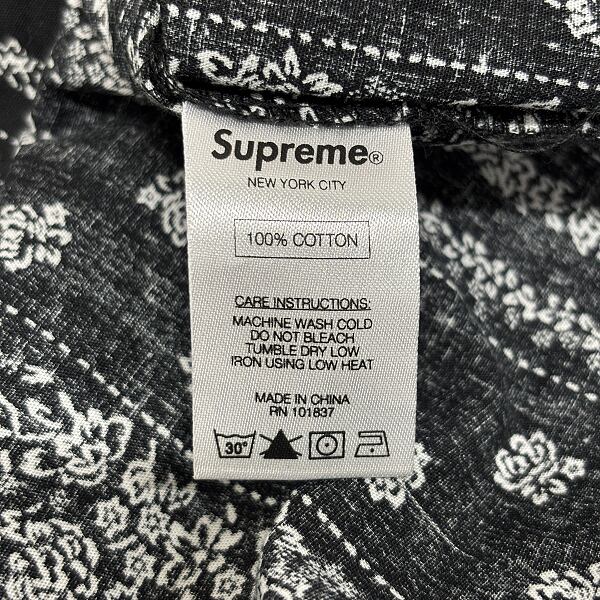Supreme シュプリーム ペイズリー 長袖シャツ ホワイト L 希少 【公式