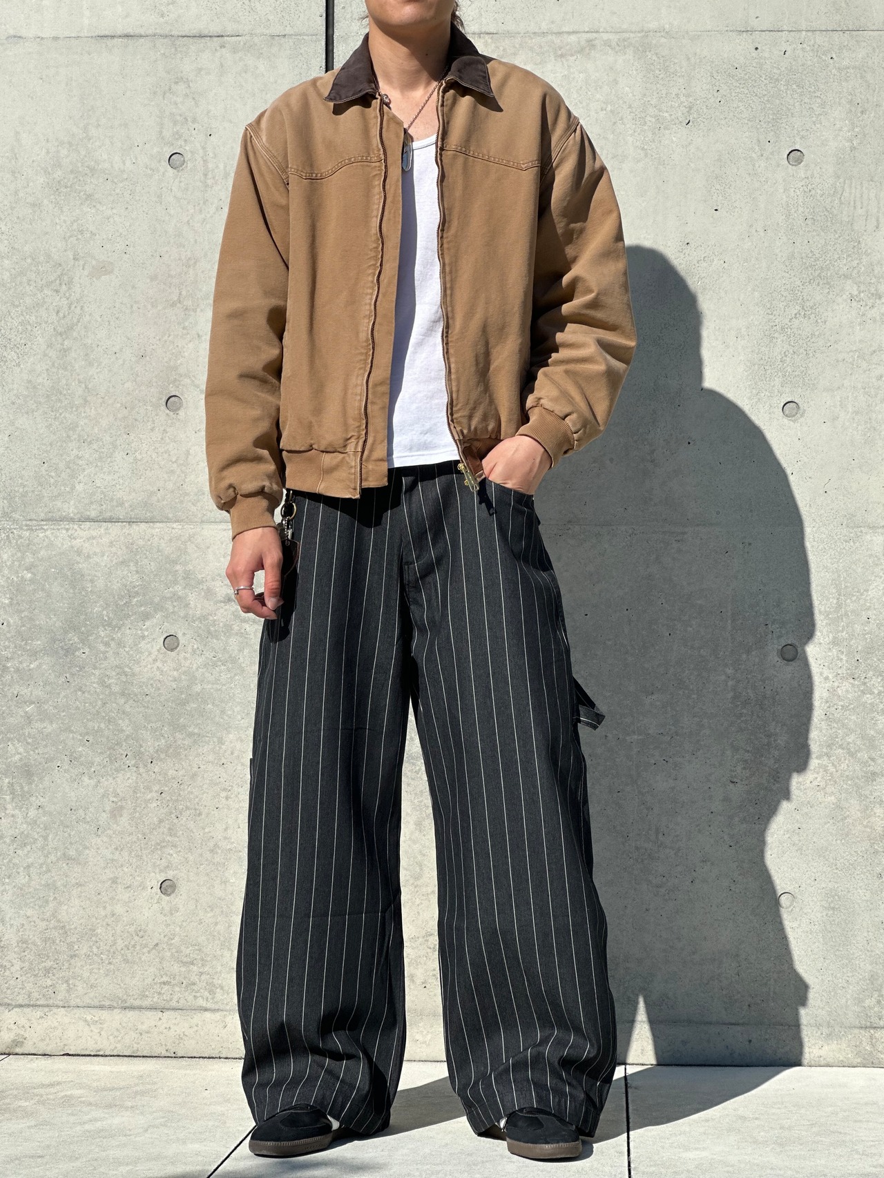 Classic Cinch Stripe Wide Pants