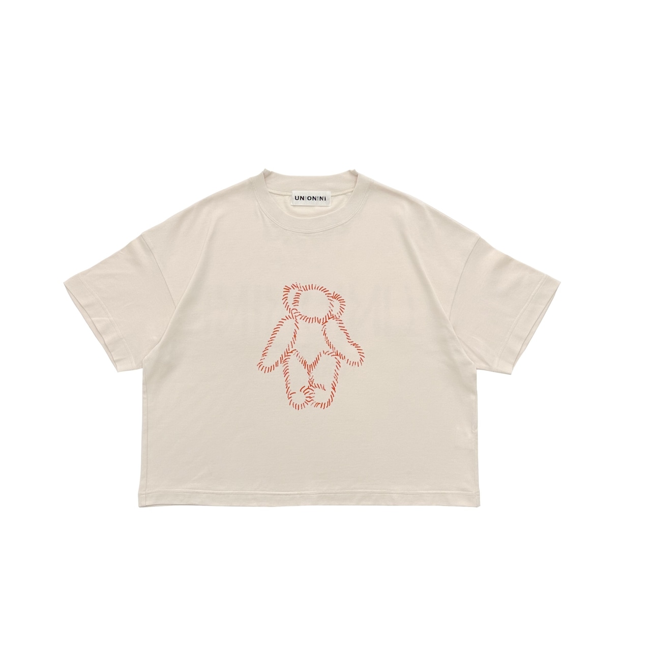 〈 UNIONINI 24SS 〉 teddybear logo big tee "Tシャツ" / Pink Beige / Kids