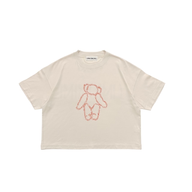 〈 UNIONINI 24SS 〉 teddybear logo big tee "Tシャツ" / Pink Beige / Kids