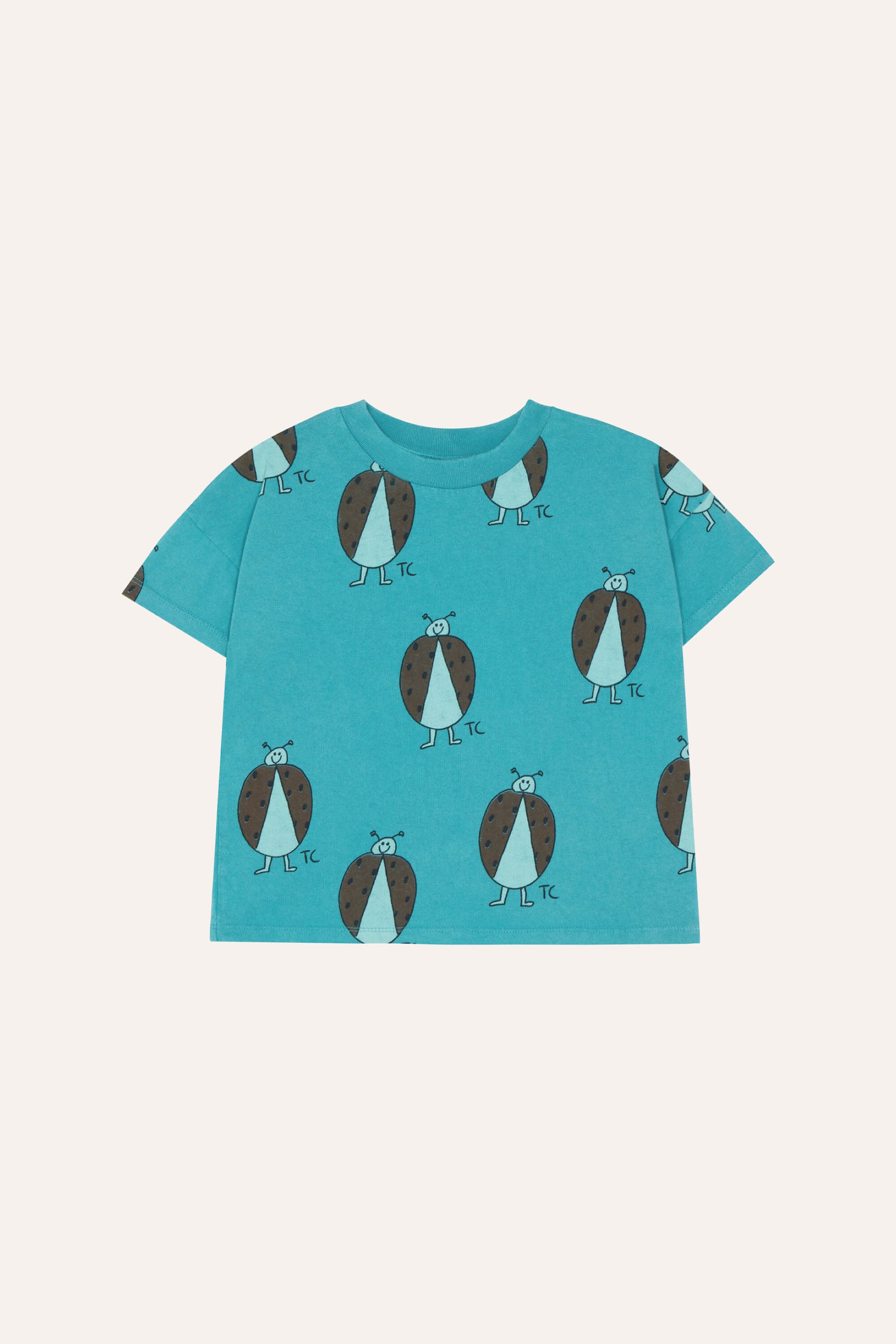 【26SS】The Campamento(カンパメント)Ladybug Allover Blue Tshirt(2y/3y/4y/5-6y/7-8y/9-10y/11-12y)Tシャツ てんとう虫