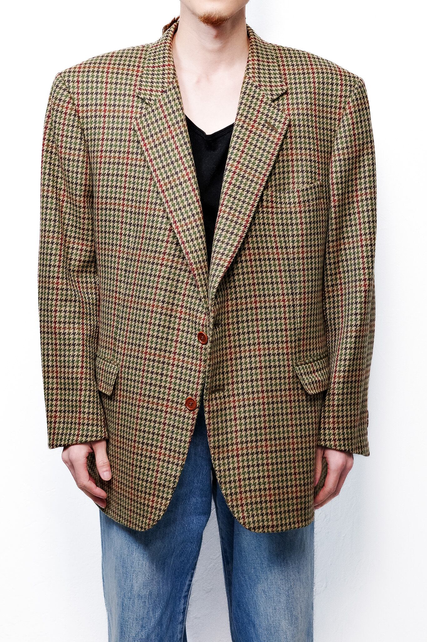 1990's] “ISAIA” Pure Cashmere Tailored Jacket (made in Italy