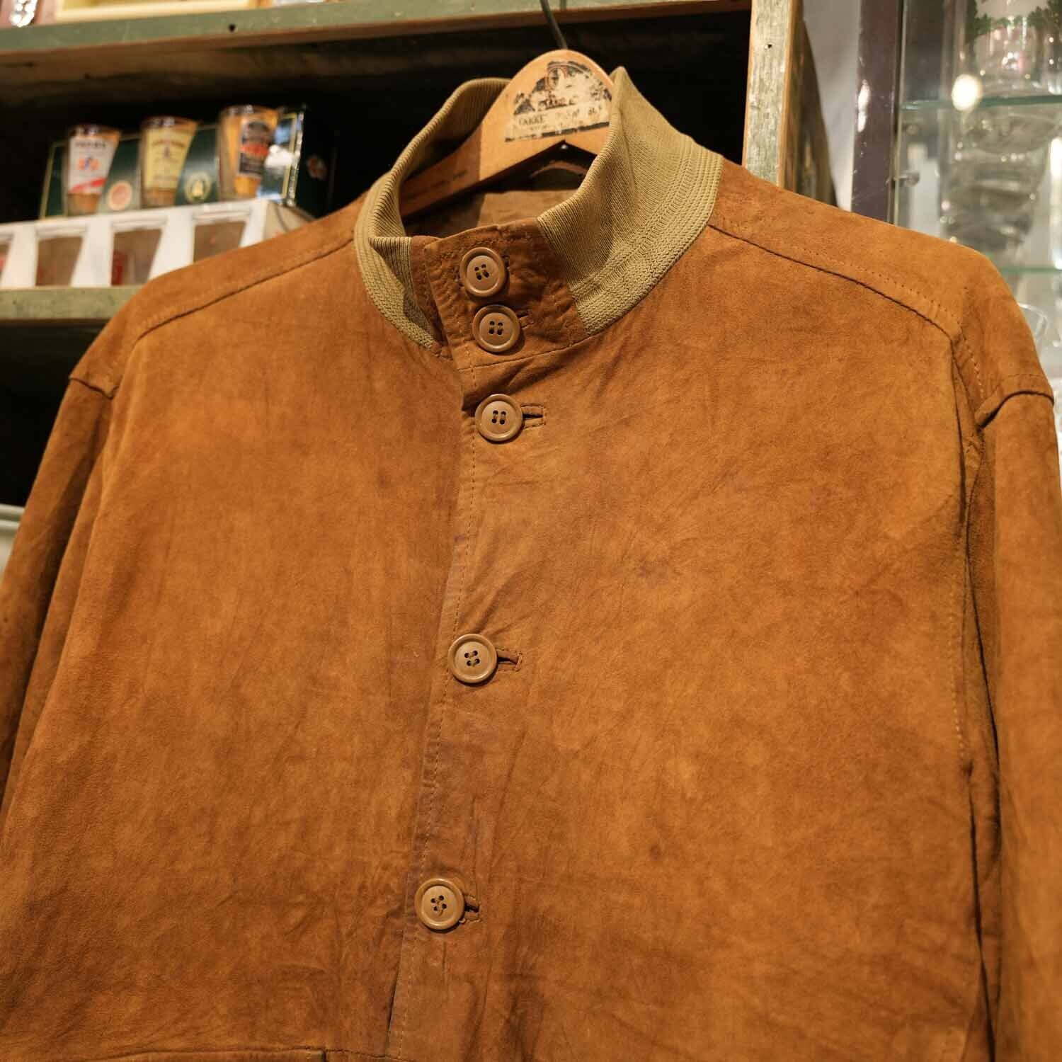 90s～ Valstar型 ヴィンテージ 刺繍 レザーブルゾン 本革 スーベニア