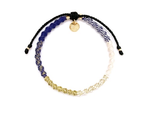 Check Patterned Bracelet/Royal Blue[チェック柄ミサンガブレスレット]