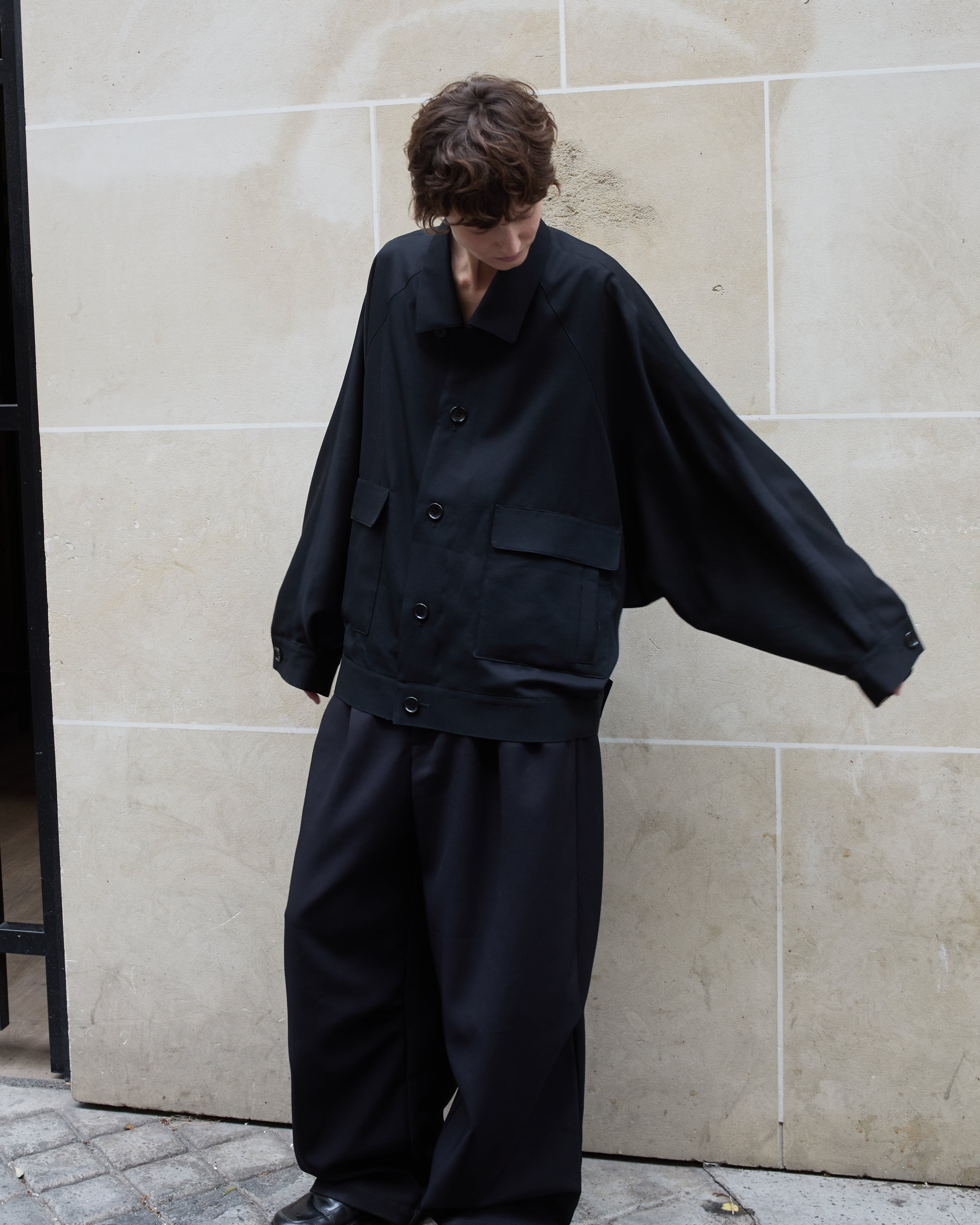 WOOL GABARDINE DOLMAN JACKET made by Antwort | EROTIC