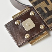 FENDI フェンディ ズッカ マンマバケット キャンバス×レザー ワンショルダー ショルダーバッグ 26325