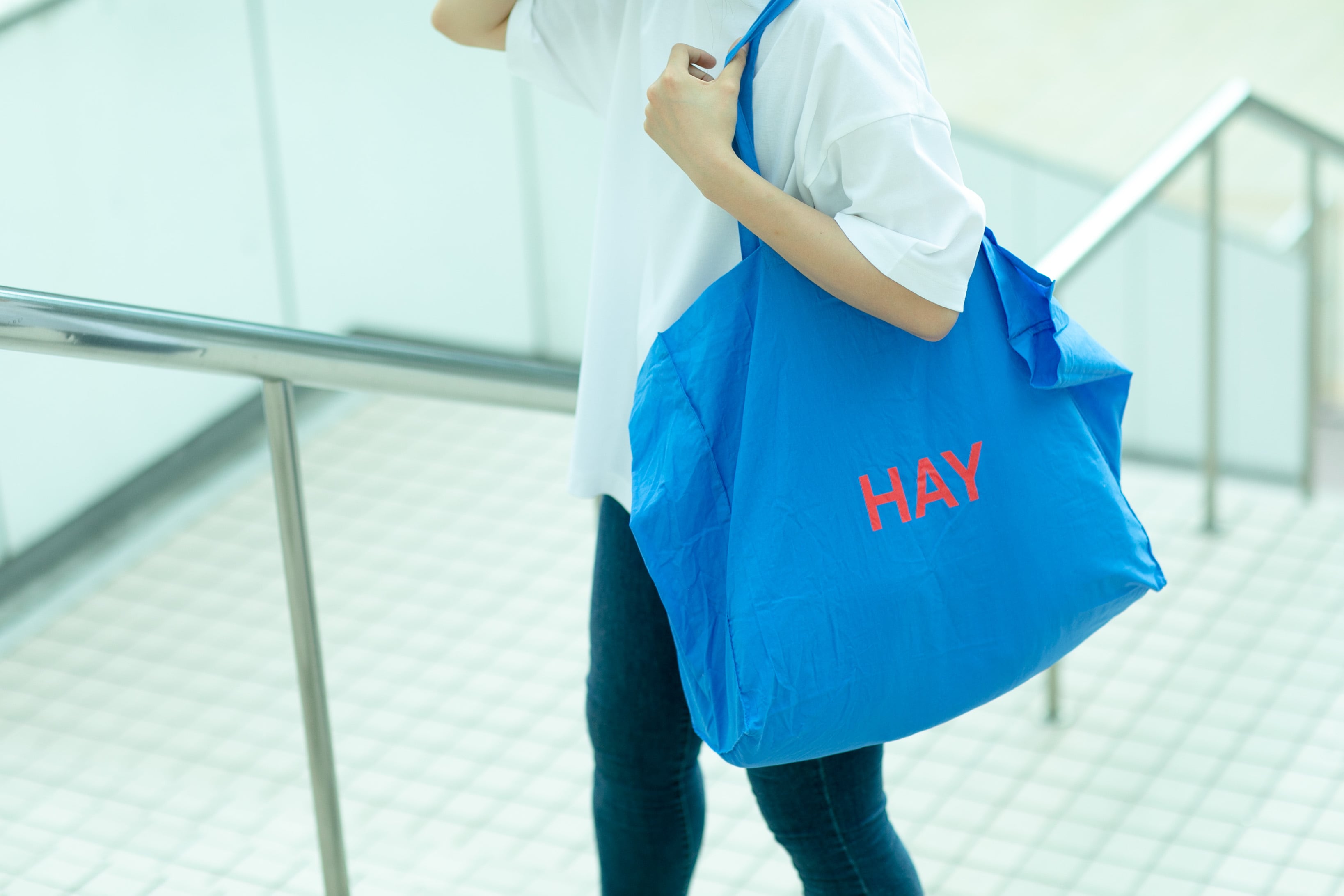 HAY / BLUE TOTE BAG (L) | SUU