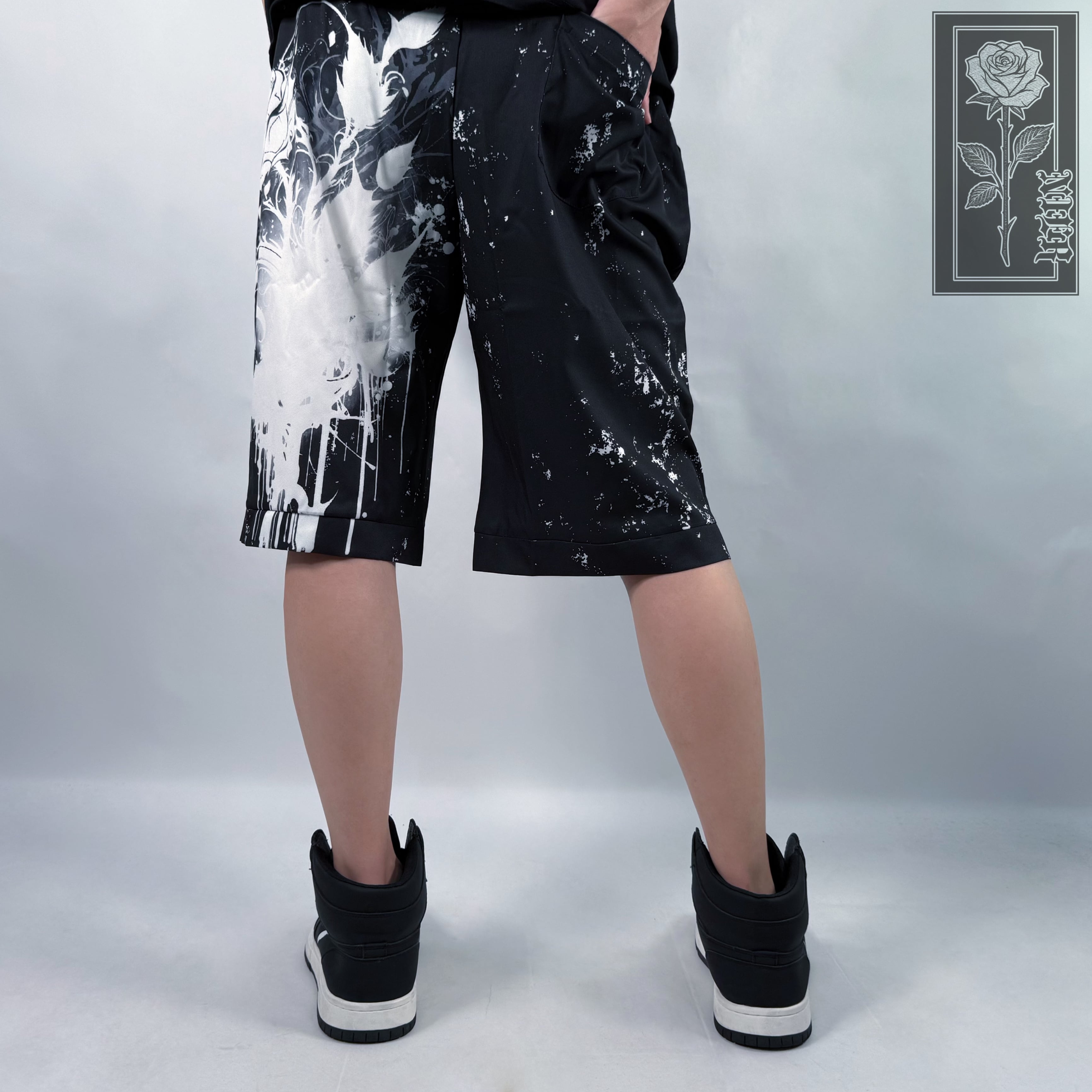 TWO-TONE甚平セットアップ【和柄薔薇】 | NIER CLOTHING