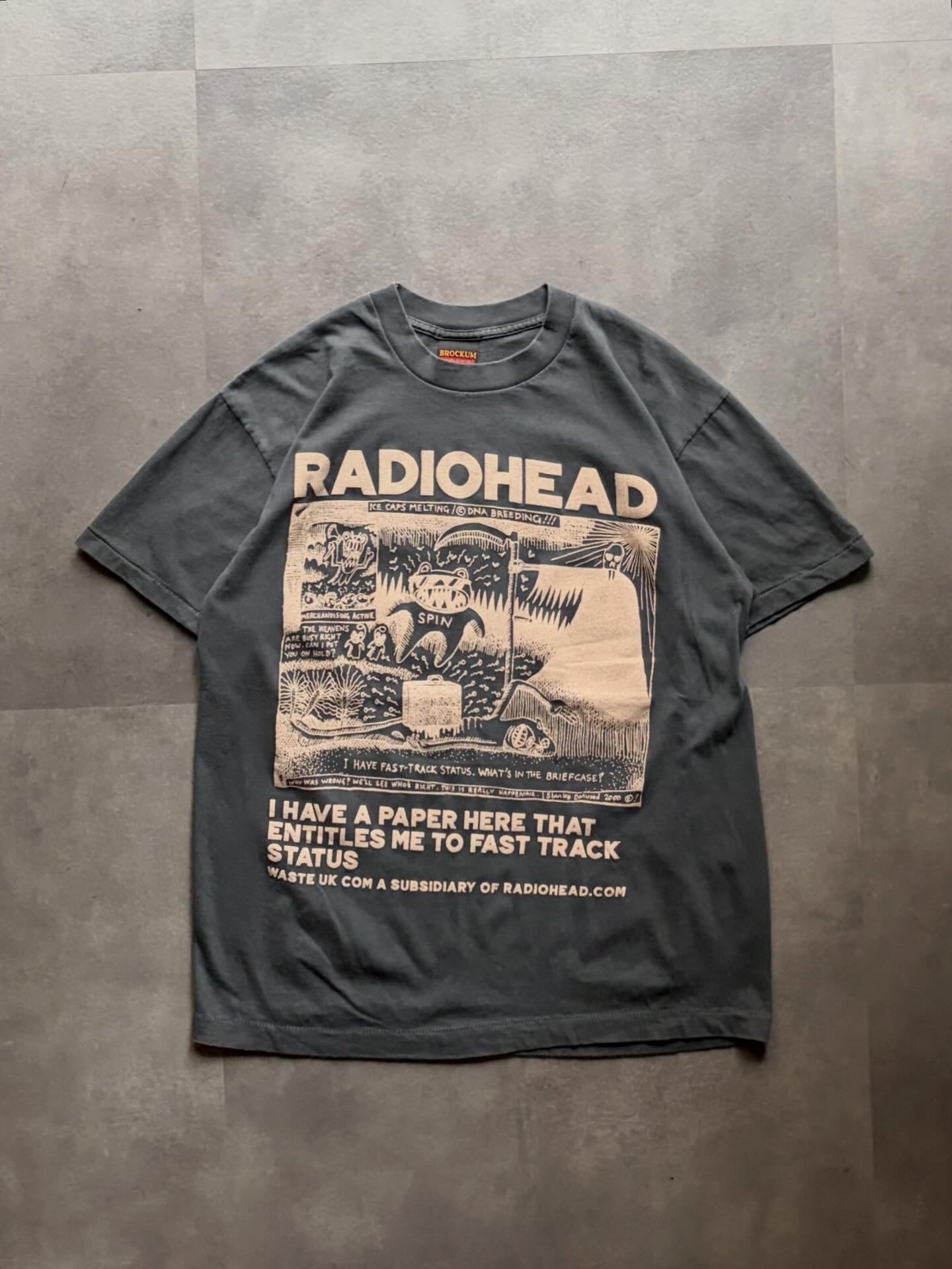 Radiohead ヴィンテージ Tシャツ BROCKUM製 Lサイズ Radiohead バンドTシャツ BROCKUM 両面プリント ブラック L | Léon