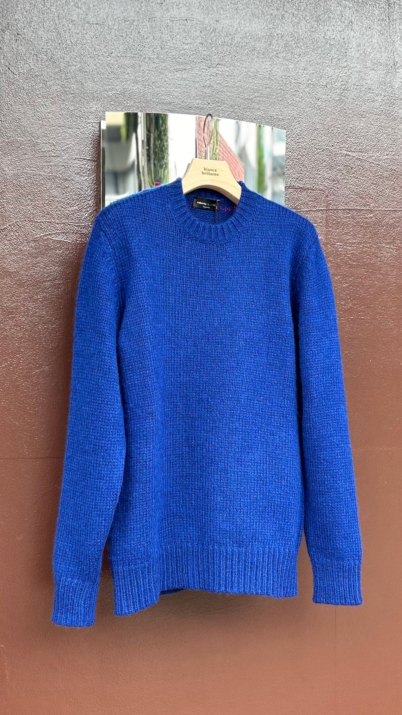 ROBERTO COLLINA -Girocollo Kinit- :ROYAL, :NERO, :MASTICE, :ECRU