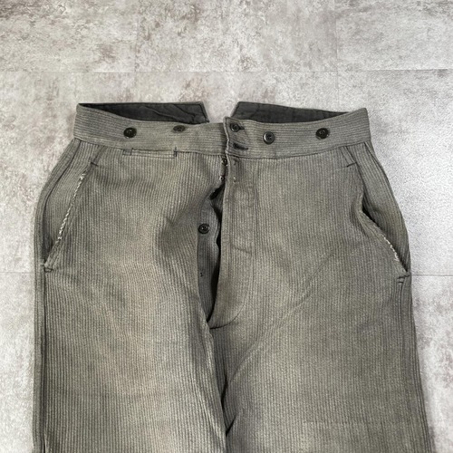 30-40s Savo ファーマーズ 針式シンチ コットンピケ グレー W32 詳細写真5
