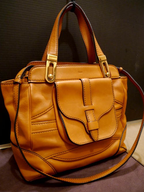 2014レア★Chloe クロエ マリー ハンドショルダー2way レザー トート バッグ 茶★