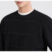 水平ラインデザイン ラウンドネックニット af0348