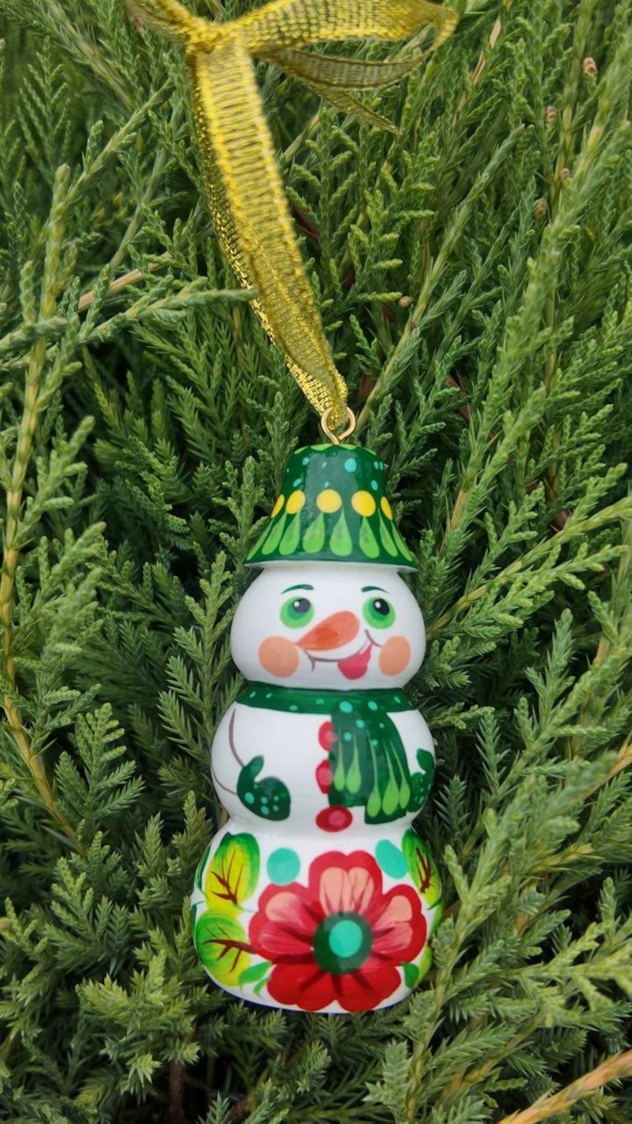 クリスマスデコレーション　スノーマン3点セット（ティモシェンコ作） - 2