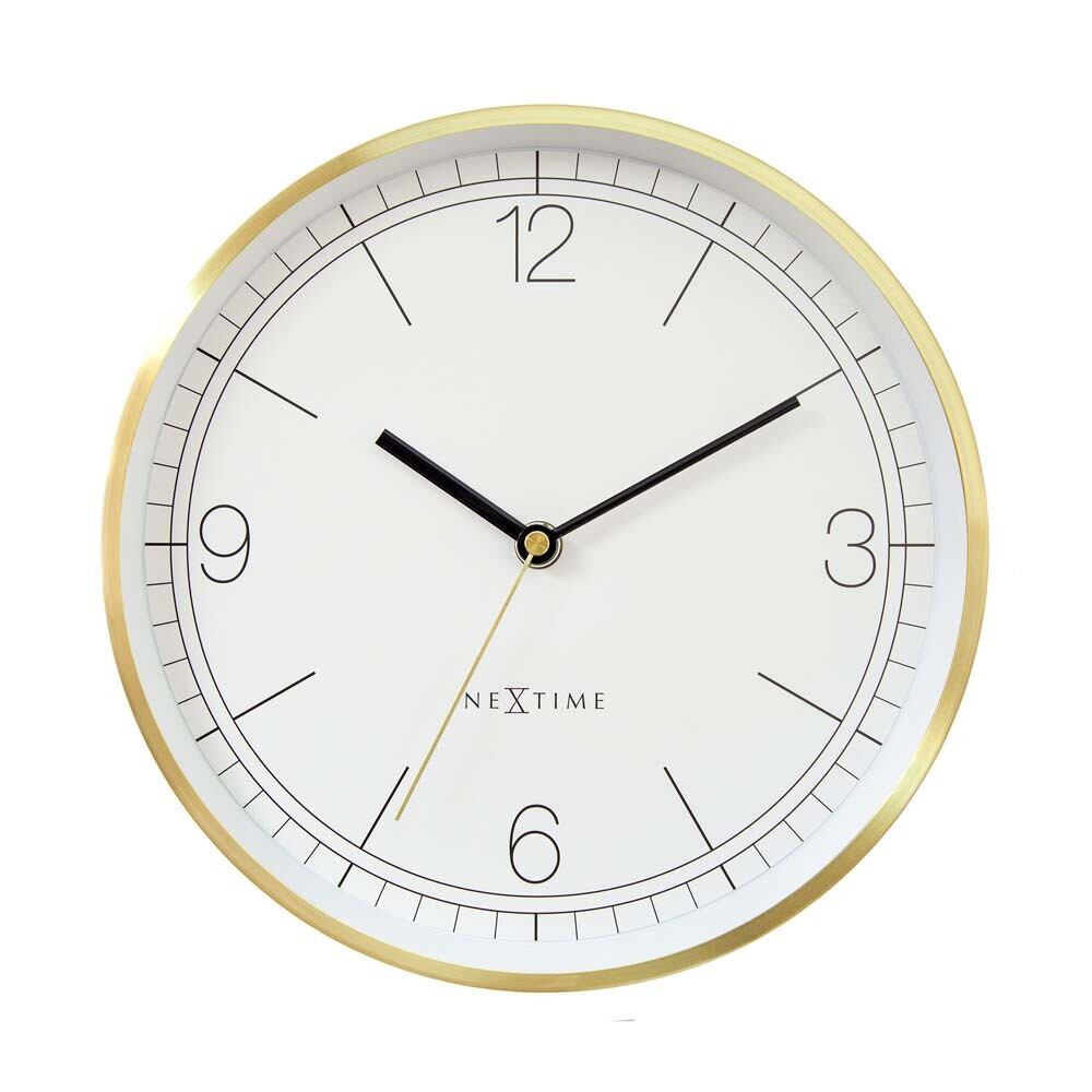 壁時計 掛時計 NEXTIME ネクスタイム ウォールクロック Bolero WH ホワイト / NXT-3321WI スイープムーブ 金属フレーム STANDARD COLLECTION