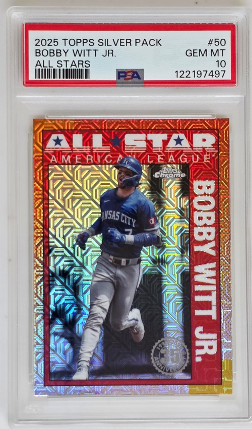 Bobby Witt JR. | 2025 Topps Silver Pack All-Stars #50 | KC Royals | PSA10