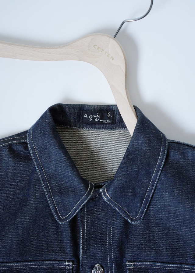 90's agnes b. homme cotton slit denim jacket
