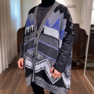 nordic big vest knit black
