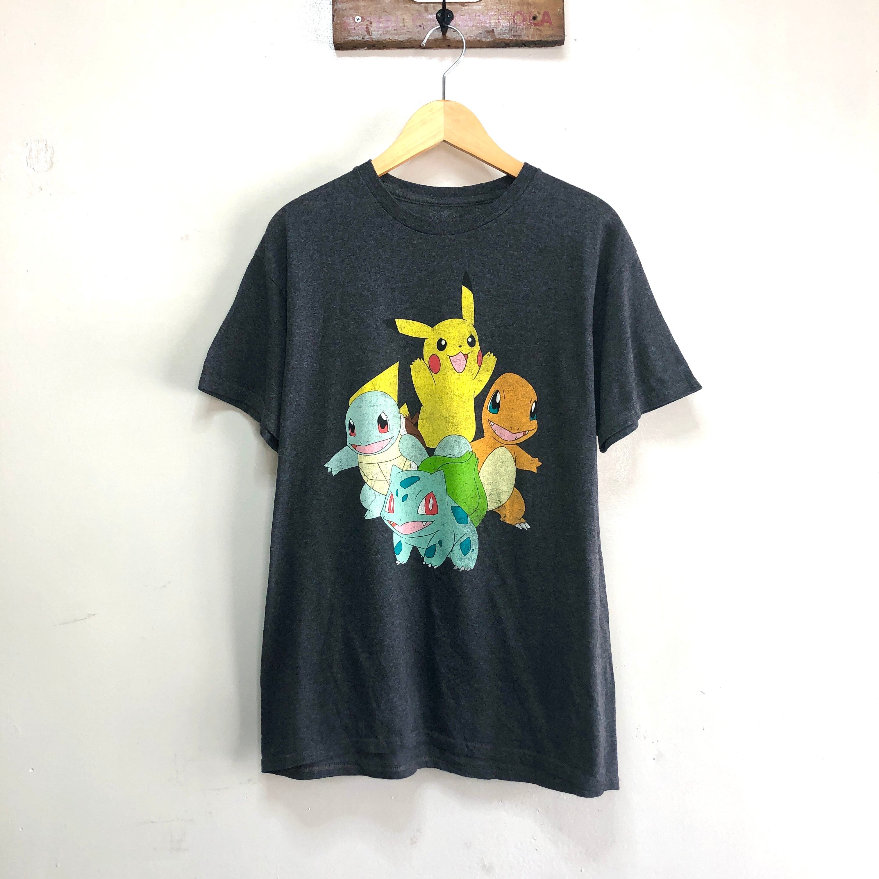 Usa版 ポケモン ポケットモンスター ピカチュウ フシギダネ ゼニガメ ヒトカゲ キャラクター Tシャツ メンズm Pokemon 古着屋エバレット