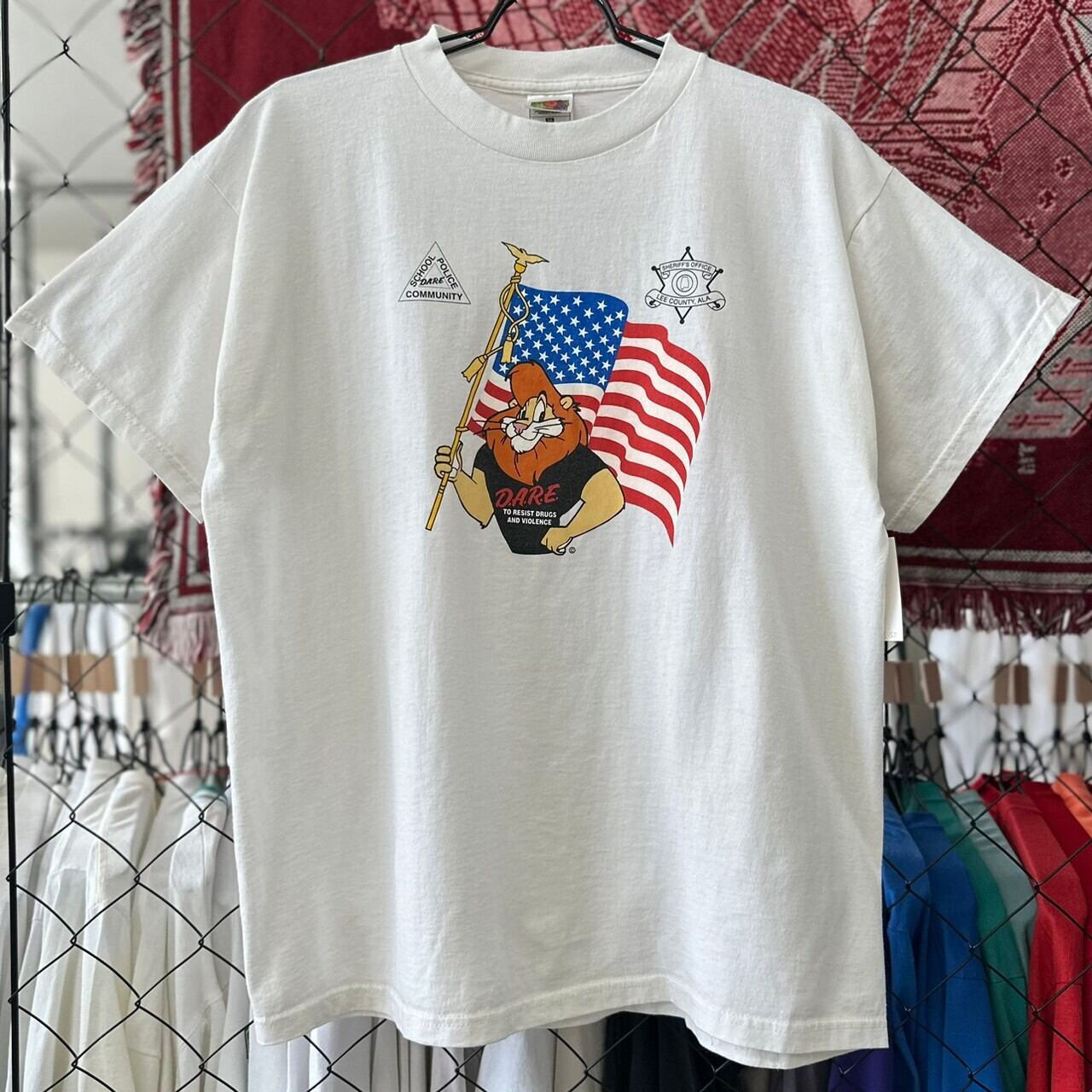 アメリカ半袖Tシャツプリントアニマル柄トップス