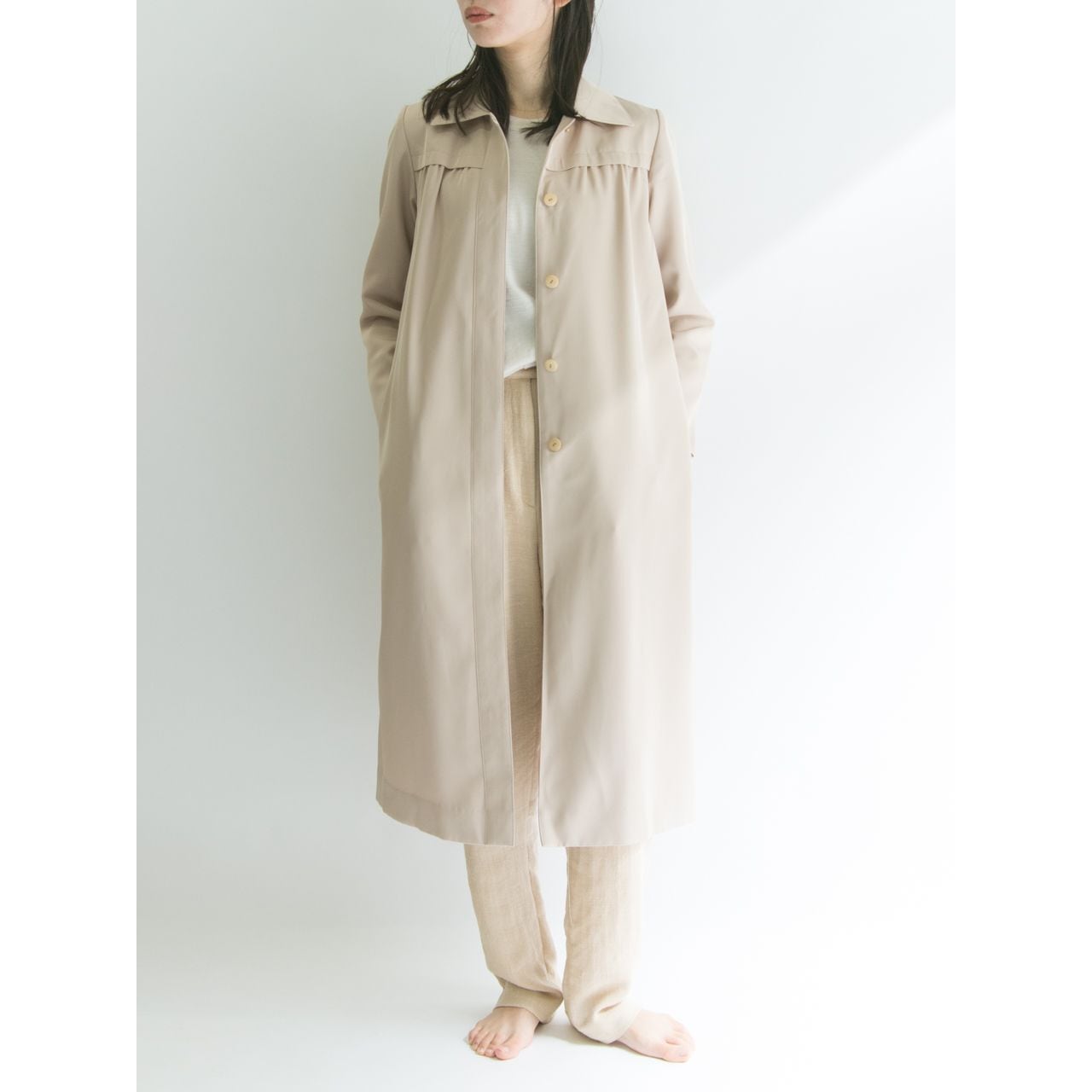 【Sanyo】Single trench coat（サンヨー シングルトレンチコート）3a