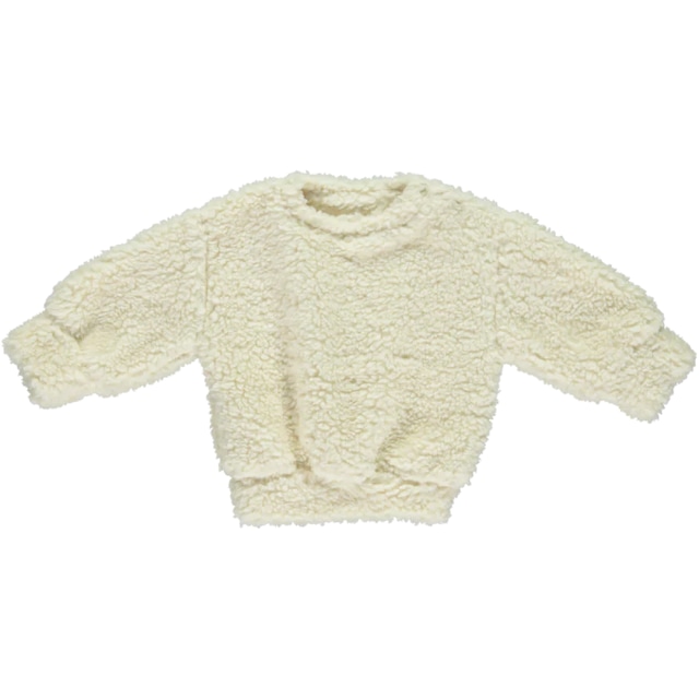 poudre organic/CASSANDRE FAUX FUR SWEATSHIRT Almond Milk(18m,3y)