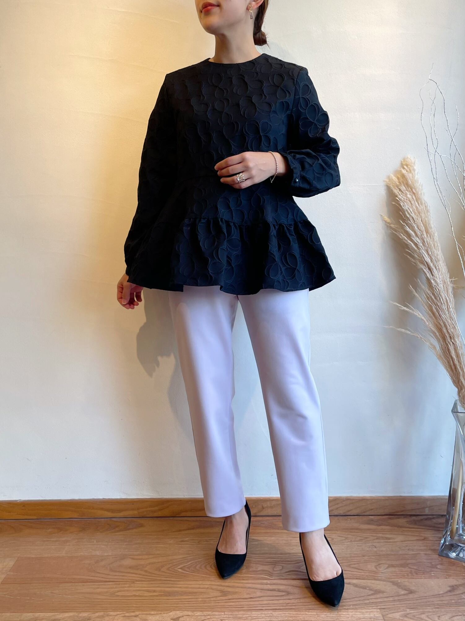 SONO / フラワージャガードブラウス | anouk 