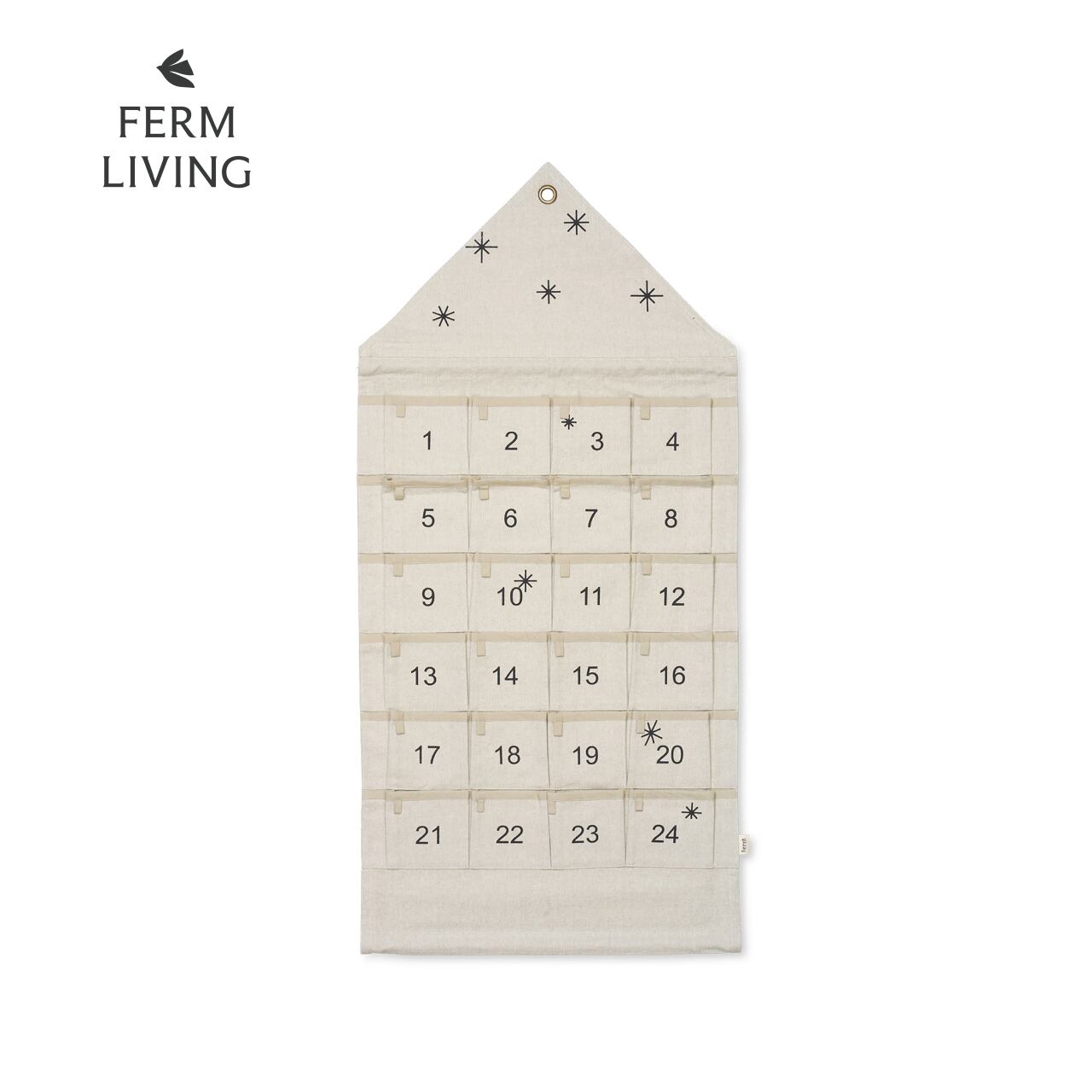 クリスマス ferm LIVING Star Christmas Calendar Star Advent Calendar | Christmas decoration in 100% cotton | Ferm